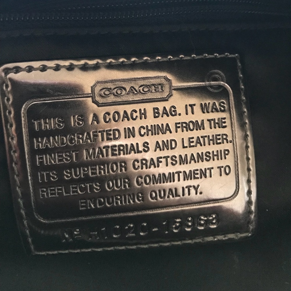 Black coach purse with dust bag - Picture 2 of 3